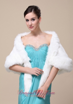 Faux Fur Wraps For Wedding Party and Other Occasion With Open Front