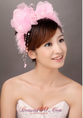 Lovely Organza Beading Hat Hair Ornament