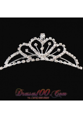 Princess Tiara With Shining Rhinestones