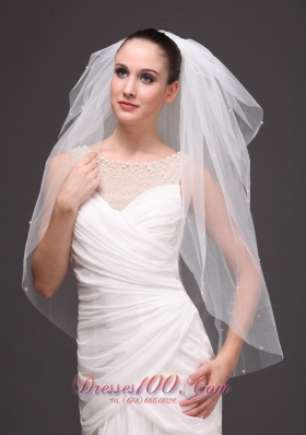 Four-tier Tulle Wedding Veil With Cut Edge