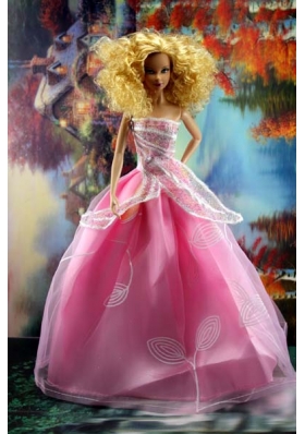 Pretty Pink Princess Dress For Barbie Doll