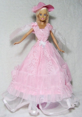 Pretty Pink Princess Dress Made to Fit the Barbie Doll