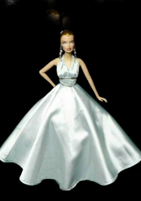 Perfect Party Dress To Barbie Doll Dress With Beading and Light Blue