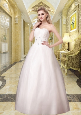 Princess Sweetheart Beading Wedding Dress with Lace Up