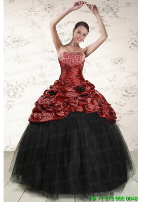 2015 In Stock Ball Gown Leopard Quinceanera Dresses in Multi Color
