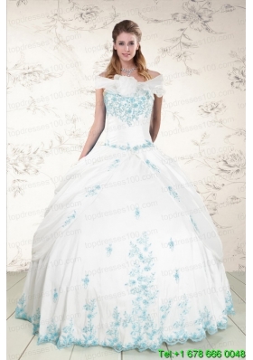 Appliques Strapless Lovely Most Popular Quinceanera Dresses for 2015