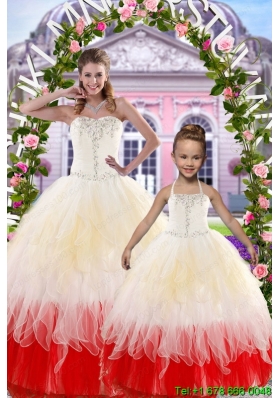 2015 Ball Gown Multi-color Princesita Dress with Beading and Ruffles