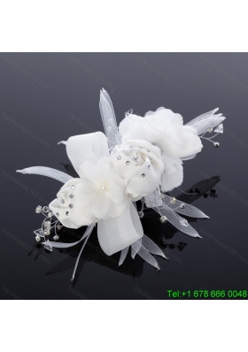 Cheap Tulle Rhinestone Hair Flower for Wedding