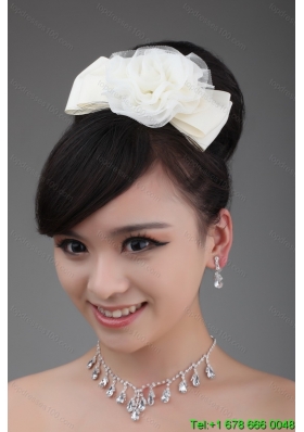 White Tulle Cheap Hairpins Birdcage Veils with Lace