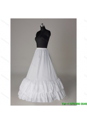 Affordable Organza Floor length Wedding Petticoat in White