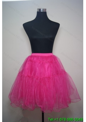Unique Organza Mini length Prom Petticoat in Hot Pink