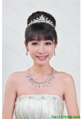 Gorgeous Alloy With Rhinestone Ladies  Necklace and Tiara