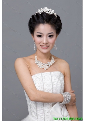 Splendid Alloy With Rhinestone Pearl Ladies  Jewelry Sets