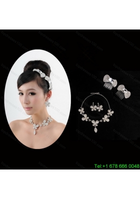 Lovely Bowknot and Butterfly Necklace And Earrings Jewelry Set