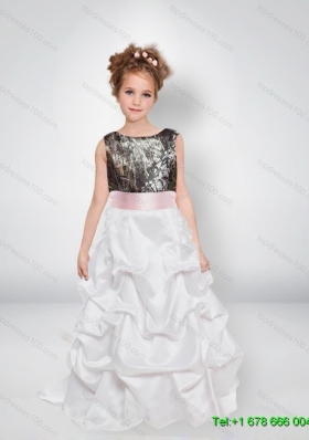 Sweet A Line Scoop Little Girl Pageant Dresses with Bowknot