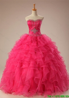 Fashionable Sweetheart Quinceanera Dresses with Beading and Ruffles for 2015