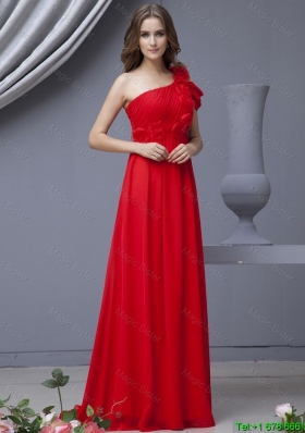 Sexy Empire One Shoulder Brush Train Prom Dresses for 2016