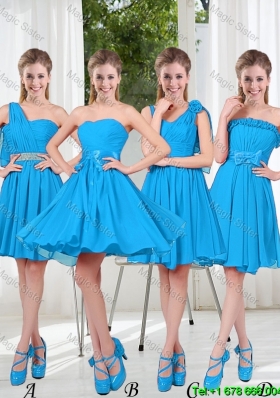 Exclusive 2016 Bridesmaid Dresses with Ruching in Blue