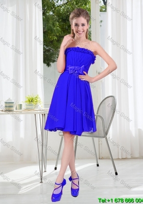 Short Strapless Bridesmaid Dresses for Wedding Party