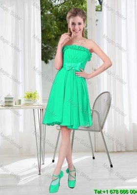 Cheap Strapless Turquoise Dama Dresses for Spring