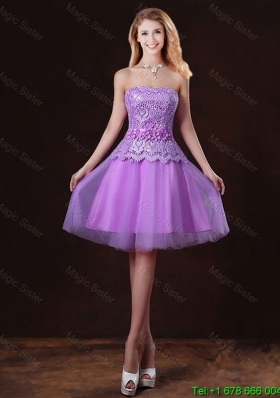 Classical Laced and Appliques Dama Dresses with Strapless