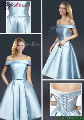 2016 Fall A Line Knee Length Prom Dresses with Ruching