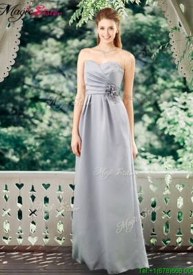 2016 Romantic Empire Sweetheart Bridesmaid Dresses with Hand Made Flowers