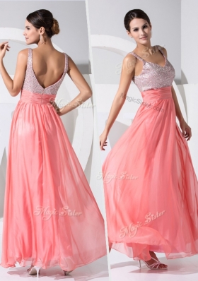 New Arrivals Empire Straps Sequins Best Selling Prom Gowns in Watermelon