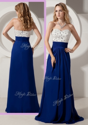 Most Popular Empire Brush Train Beading Dama Dresses Dresses for Evening