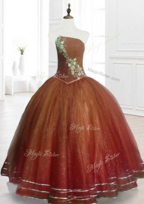 Popular Brown In Stock Quinceanera Dresses with Beading