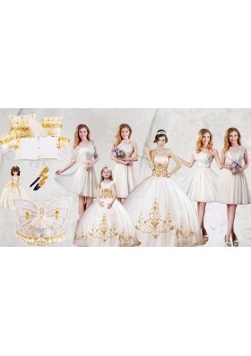 Discount Strapless Quinceanera Dresses and Lovely Scoop Mini Quinceanera Dresses and Beautiful Champagne Short Dama