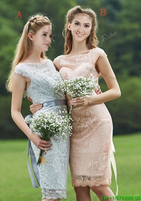 Most Popular See Through Scoop Cap Sleeves Mother Dresses  with Sashes
