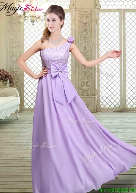 2016 Spring High Neck Lace Lavender Bridesmaid Dresses