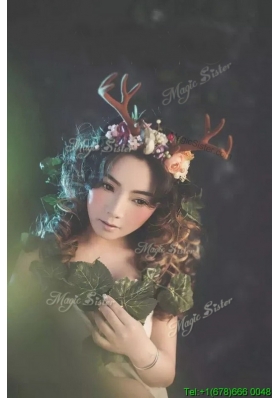 Lovely Multi Color Headpieces with Antlers and Hand Made Flowers
