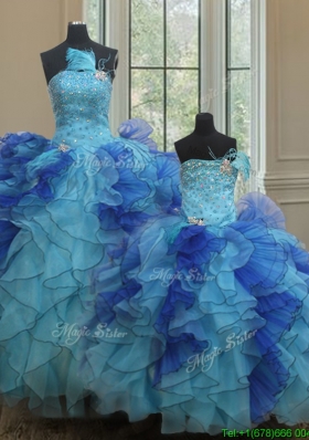 Discount Feather Two Tone Princesita Quinceanera Dresses with Beading and Ruffles
