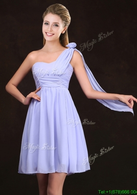 2017 Clearance One Shoulder Mini Length Prom Dress in Lavender