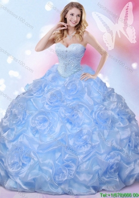 Perfect Beaded Big Puffy Quinceanera Dress in Rolling Flowers