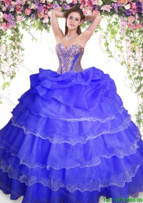 Exquisite Big Puffy Quinceanera Dress with Beading and Ruffled Layers