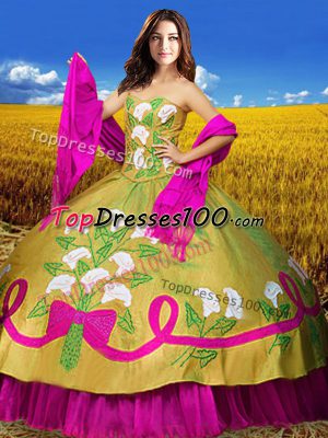 Classical Multi-color Sleeveless Taffeta Lace Up Quinceanera Gowns for Military Ball and Sweet 16 and Quinceanera