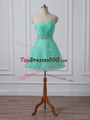 Mini Length Apple Green Party Dress Wholesale Sweetheart Sleeveless Lace Up