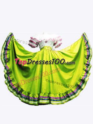 Stunning Olive Green Off The Shoulder Neckline Ruffled Layers Quinceanera Gowns Sleeveless Lace Up