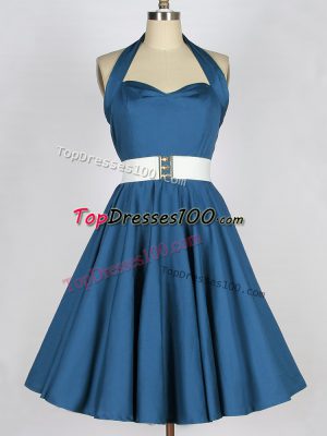 Fantastic Teal Sleeveless Taffeta Lace Up Dama Dress for Prom and Party and Wedding Party