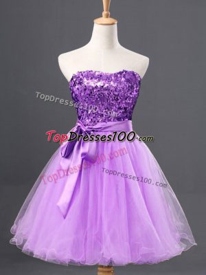 Dynamic Tulle Sleeveless Mini Length Winning Pageant Gowns and Sashes ribbons and Sequins