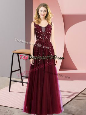 Delicate Sleeveless Beading and Appliques Backless Homecoming Dress