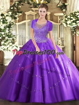 Low Price Floor Length Ball Gowns Sleeveless Lavender Vestidos de Quinceanera Clasp Handle