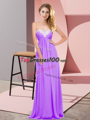 Lavender Sleeveless Ruching Floor Length Casual Dresses