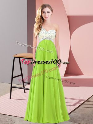 Sleeveless Chiffon Lace Up for Prom and Party