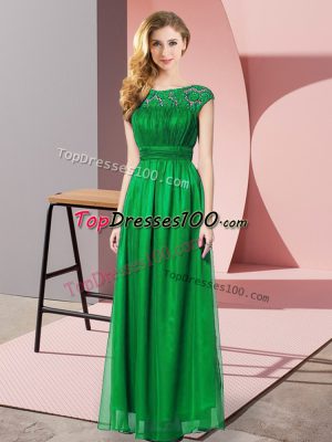 Classical Dark Green Scoop Neckline Lace Juniors Party Dress Sleeveless Zipper