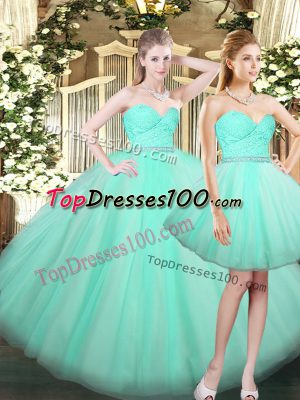 Beauteous Floor Length Lace Up Vestidos de Quinceanera Baby Blue for Military Ball and Sweet 16 and Quinceanera with Ruching