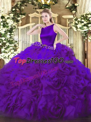 Modest Scoop Sleeveless Fabric With Rolling Flowers 15 Quinceanera Dress Belt Clasp Handle
